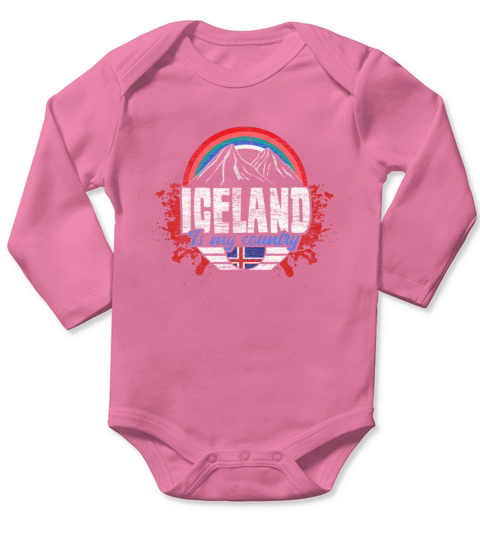 Iceland Volcanic Island Gift Long Sleeve Baby One-Piece