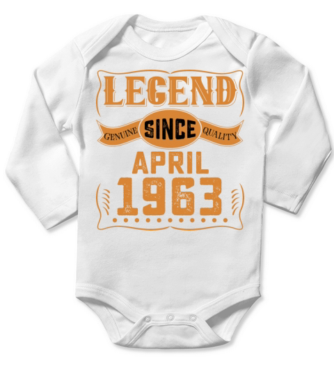 Legend Since April 1963 Long Sleeve Baby One-Piece