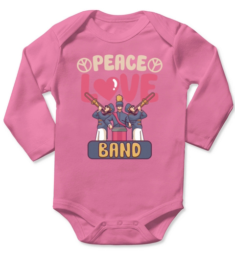 Marching Band Clarinetist School Rehearsal Music Long Sleeve Baby One-Piece