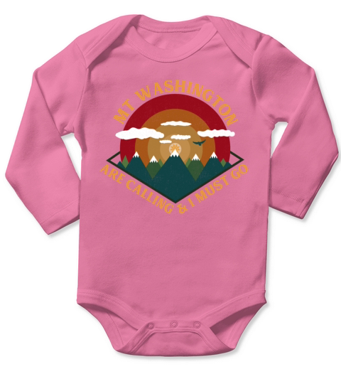 Mount Washington New Hampshire Long Sleeve Baby One-Piece