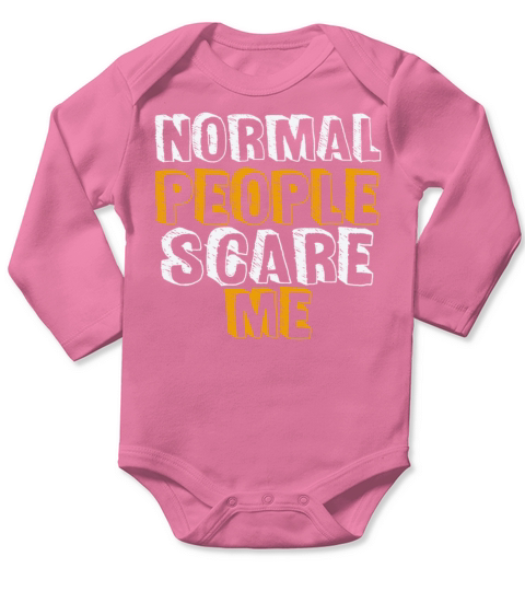 Normal People Scare Me Long Sleeve Baby One-Piece