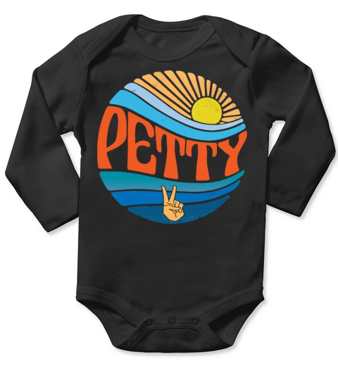 Petty Shirt Vintage Sunset Petty Groovy Tie Dye Long Sleeve Baby One-Piece