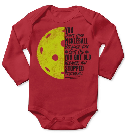 Pickleball Grandma Grandpa Vintage Long Sleeve Baby One-Piece