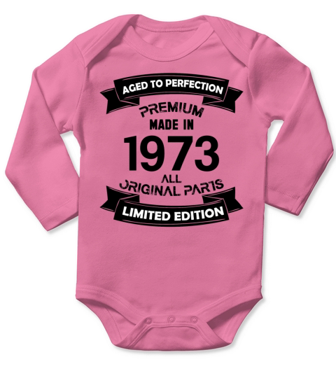 Premium Vintage 1973 Long Sleeve Baby One-Piece