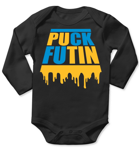 puck futin logo design Long Sleeve Baby One-Piece