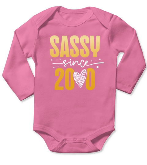 Sassy Since 2000 Decade 2000s Millenium Vintage Long Sleeve Baby One-Piece