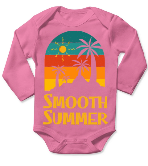 Smooth Vacation Summer Trip Ocean Sayings Funny Long Sleeve Baby One-Piece