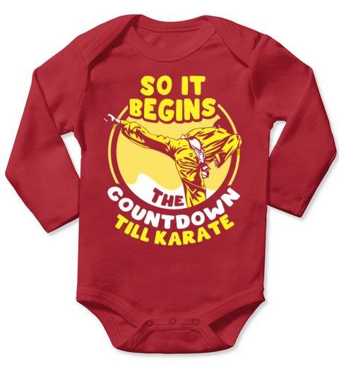 So it begins the countdown till Karate Long Sleeve Baby One-Piece