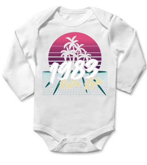 SW 1983 retro style Long Sleeve Baby One-Piece