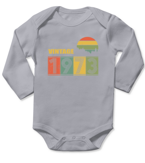 Vintage Since 1973 46th Years T-Shirt Gifts Long Sleeve Baby One-Piece