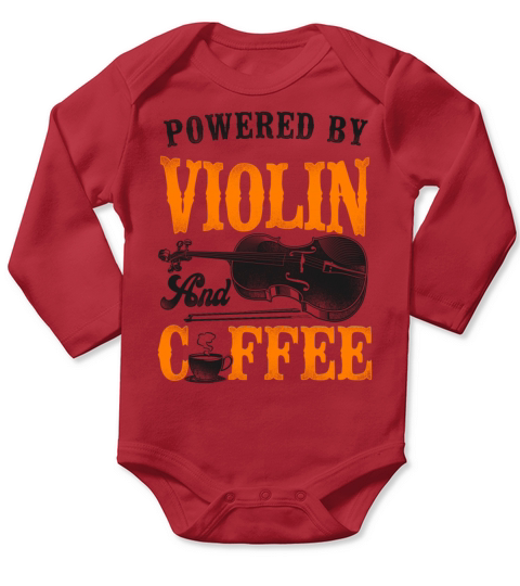 Violin Violinist Coffee Vintage Long Sleeve Baby One-Piece