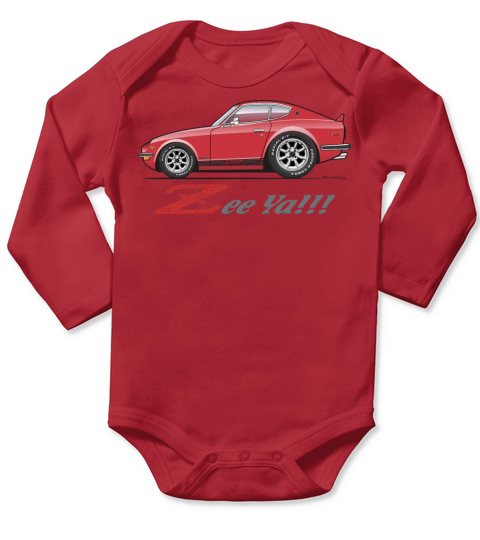 zee Monte Carlo Red Long Sleeve Baby One-Piece
