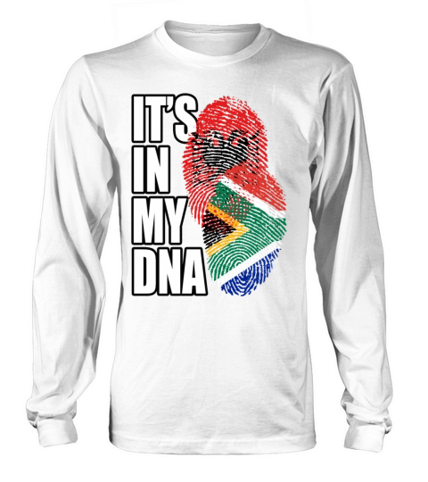Albanian And South African Mix Heritage DNA Flag Long sleeved Unisex