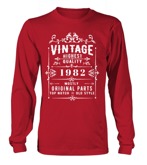 Born In 1982 Vintage Long sleeved Unisex