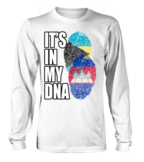 Cambodian And Bahamian Mix Heritage DNA Flag Long sleeved Unisex