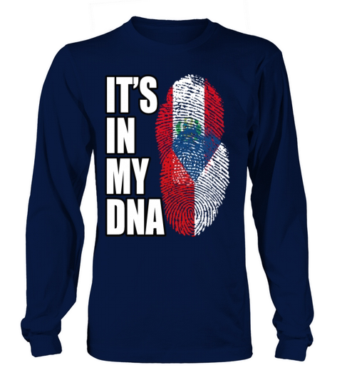 Czech And Peruvian Mix Heritage DNA Flag Long sleeved Unisex