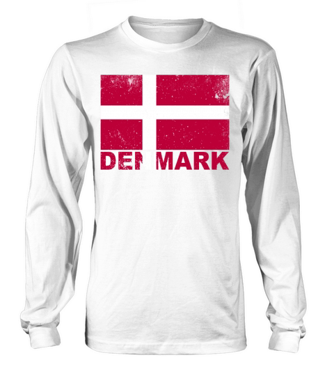 Denmark Flag Vintage Danish Nationality Origin Tra Long sleeved Unisex