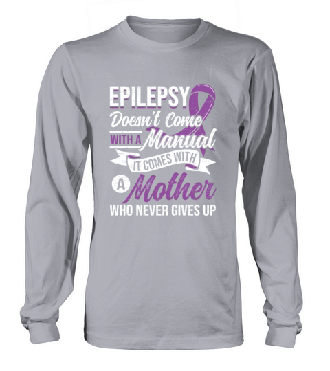 Mom Epilepsy Purple Ribbon Epileptic Epilepsy Long sleeved Unisex
