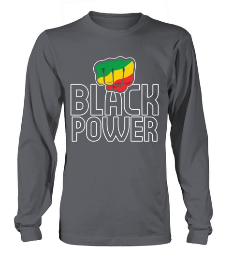 Powerful Fist Pride Black History Month Long sleeved Unisex
