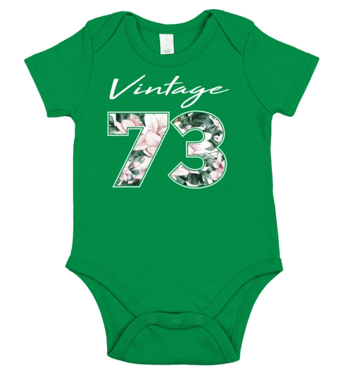 1973 Vintage born in Retro age Birthday gift idea Short Sleeve Baby One-Piece