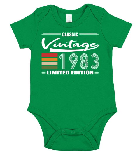 40th birthday classic 1983 vintage 1983 Short Sleeve Baby One-Piece