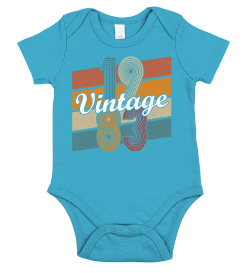 40th birthday vintage 1983 born in 1983 Short Sleeve Baby One-Piece