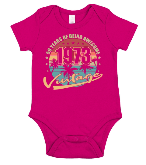 50th birthday vintage 1973 50 years Short Sleeve Baby One-Piece