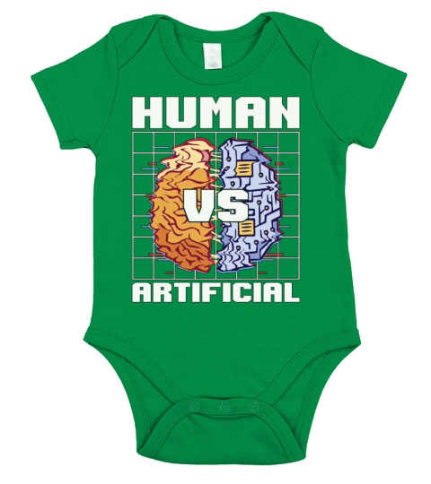 Artificial Intelligence Human VS Engineer Robotics Short Sleeve Baby One-Piece
