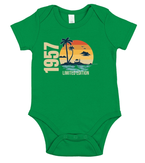 Birthday Limited Edition 1957 Short Sleeve Baby One-Piece