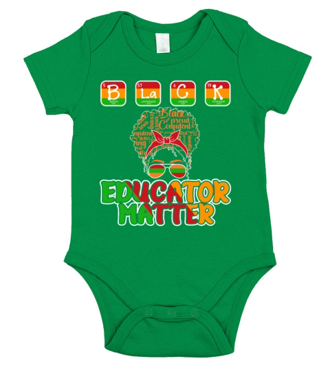 Black Educator Matter Black History Month Short Sleeve Baby One-Piece