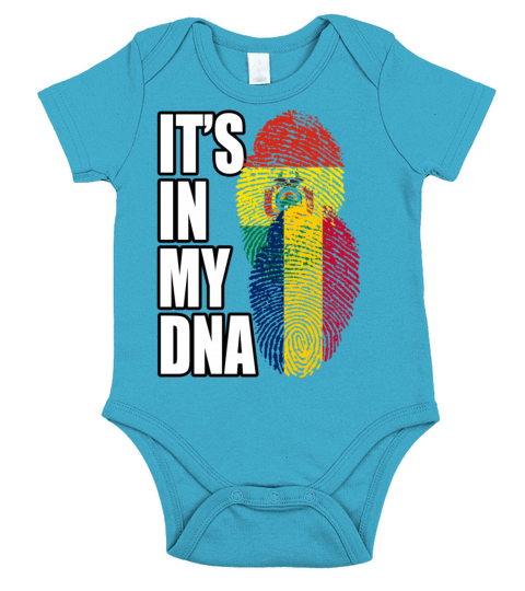 Chadian And Bolivian Mix Heritage DNA Flag Short Sleeve Baby One-Piece