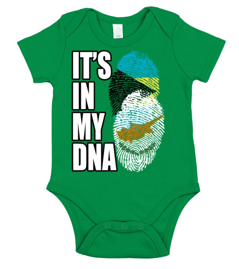 Cypriot And Bahamian Mix Heritage DNA Flag Short Sleeve Baby One-Piece