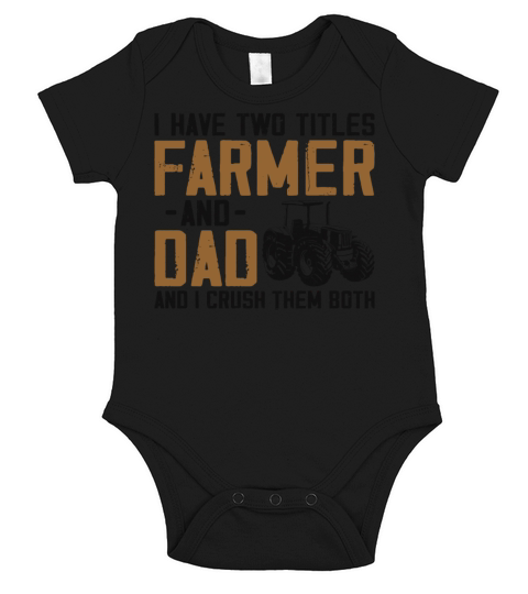 Farming Farmer Dad Father Vintage Short Sleeve Baby One-Piece
