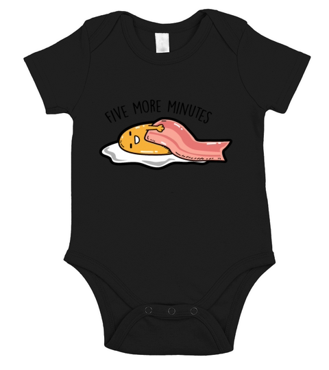 Fried egg - Five more minutes Short Sleeve Baby One-Piece