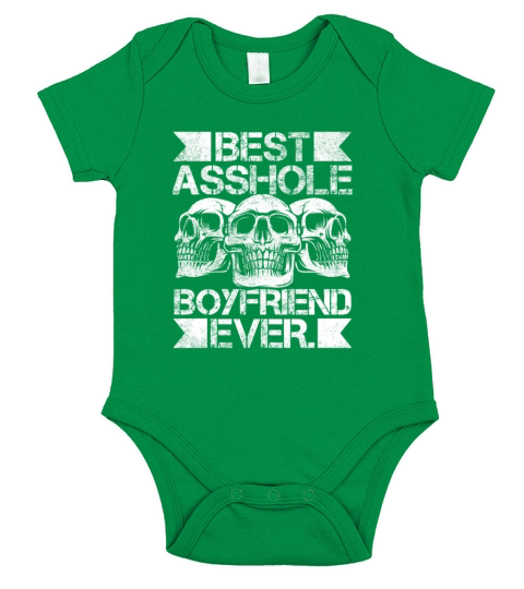 Funny Asshole Boyfriend Couple Love Skull Short Sleeve Baby One-Piece