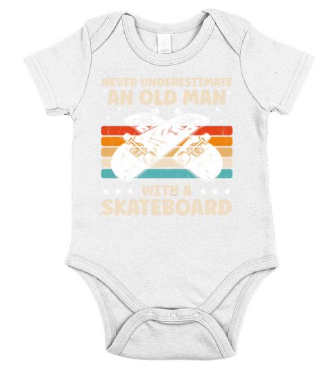 Funny Skateboarding Design For Skateboarder Cool Short Sleeve Baby One-Piece