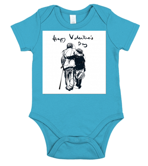 happy valentine Short Sleeve Baby One-Piece