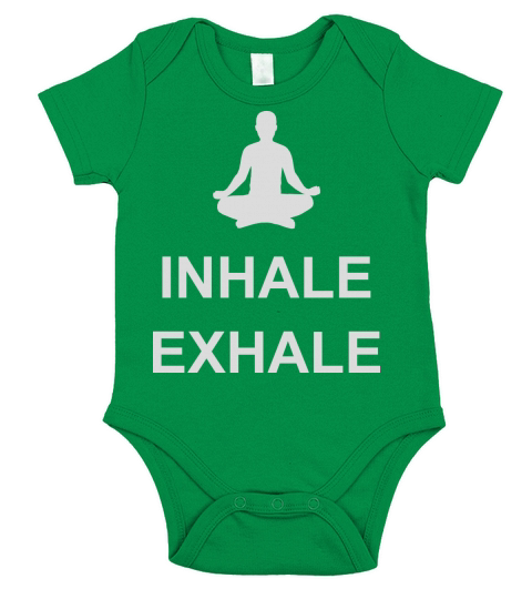 inhale exhale yoga quote Short Sleeve Baby One-Piece