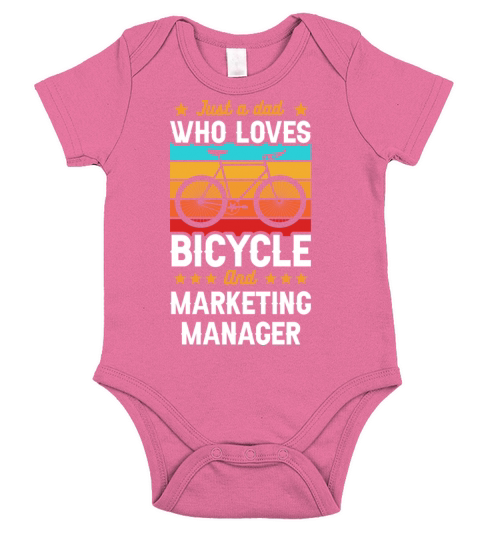 Just A Dad Who Loves Bicycle And Marketing Manager Short Sleeve Baby One-Piece