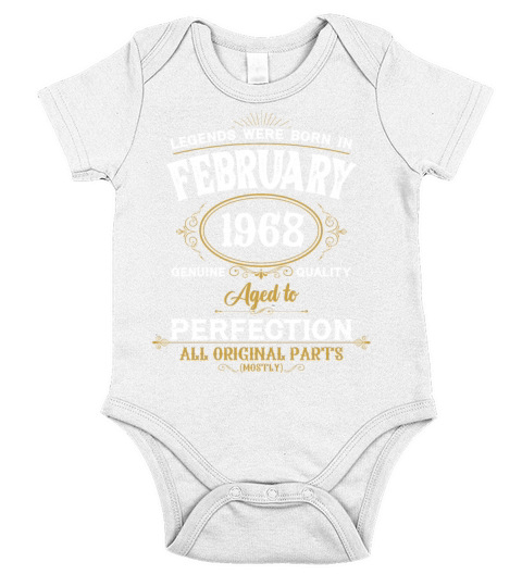 Legends Were Born In February 1968 Short Sleeve Baby One-Piece