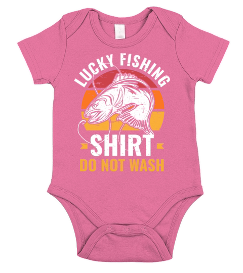Lucky Fishing Shirt for Fish Hunter and Fisherman Short Sleeve Baby One-Piece