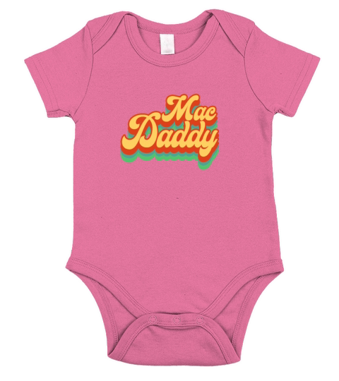 Mac Daddy Retro 70s 80s Short Sleeve Baby One-Piece