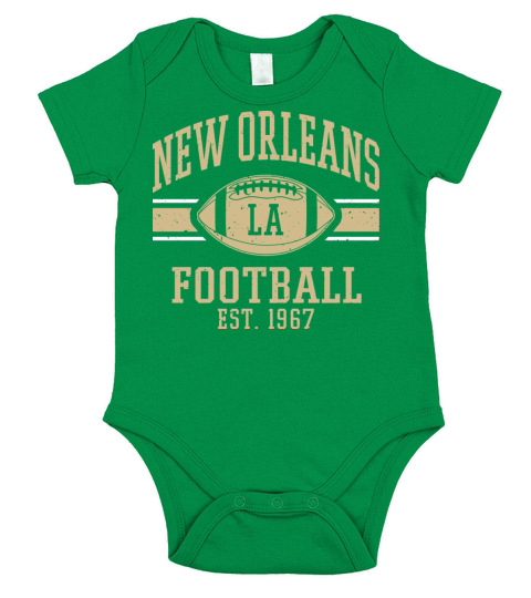 New Orleans Football Vintage Louisiana Nola Saint Short Sleeve Baby One-Piece