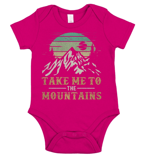 Outdoors Quote Hiking Take Me To The Mountains Short Sleeve Baby One-Piece