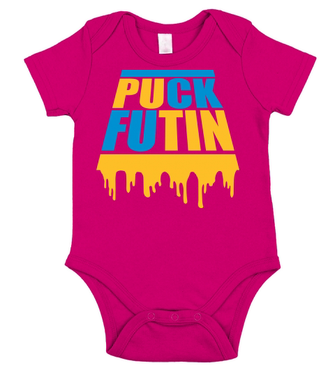 puck futin logo design Short Sleeve Baby One-Piece