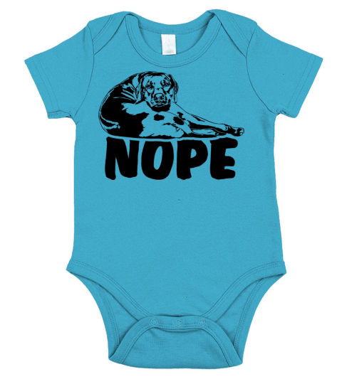 Rhodesian Ridgeback dog nope dog quote Short Sleeve Baby One-Piece