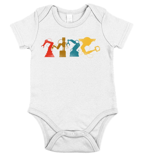 Robot Robotics Engineer Retro Short Sleeve Baby One-Piece