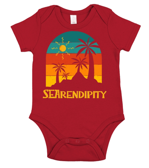 Searendipity Summer Sayings Tropical Quotes Short Sleeve Baby One-Piece