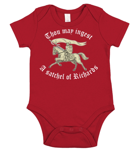 Thou May Ingest A Satchel Of Richards Funny Retro Short Sleeve Baby One-Piece