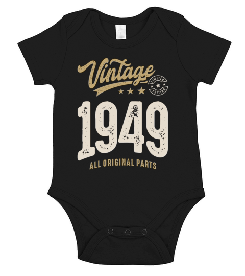 Vintage 1949 - 73rd Birthday Retro Classic Short Sleeve Baby One-Piece